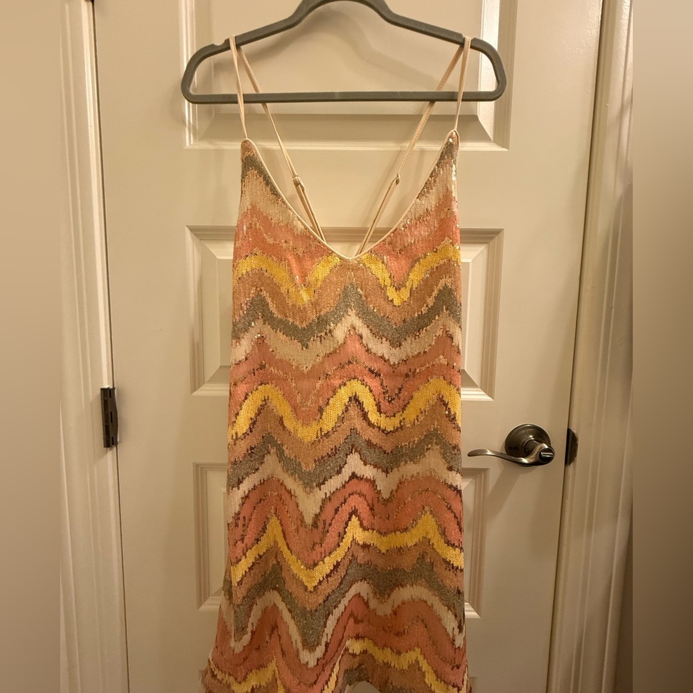 Cider Multicolor Sequin Dress